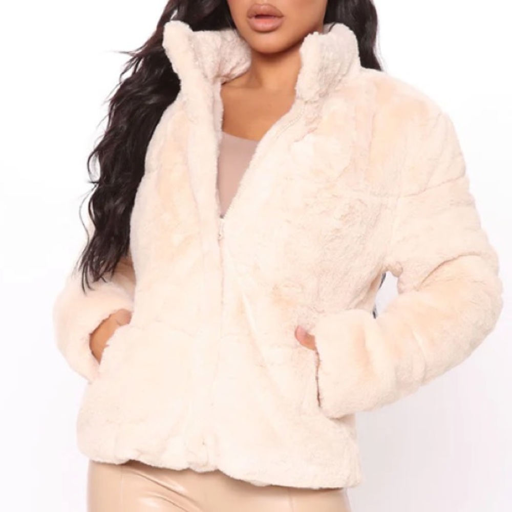 Faux fur coat